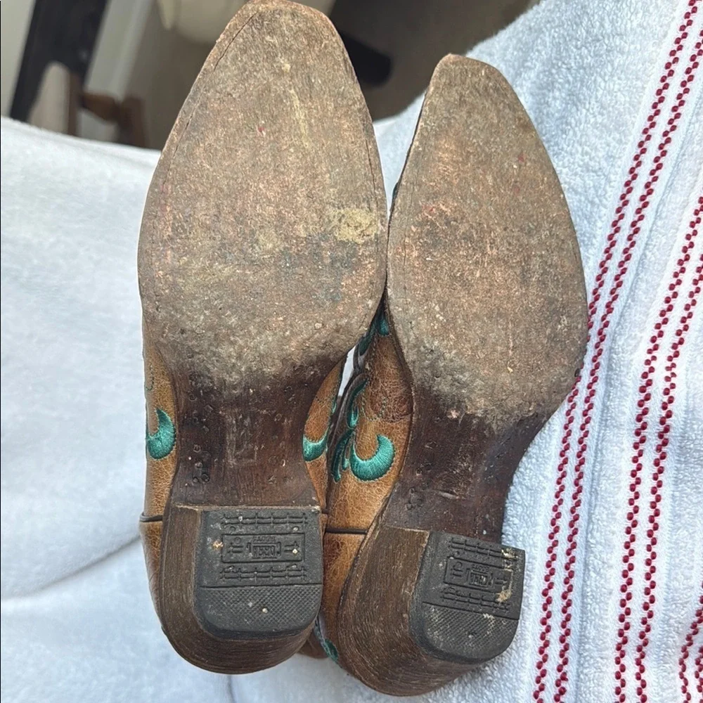 Corral Brown and Green Western Boots